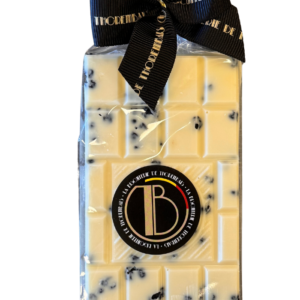 Tablette de chocolat blanc myrtille